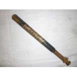 A Victorian Redruth Parish Constables truncheon,