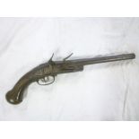 An 18th Century French flintlock holster pistol by Pierre Girard,