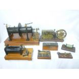 A selection of early telegraph and communication apparatus including French brass Morse Telegraph