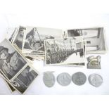 Five German Nazi aluminium party badges including 1934,