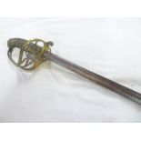 A Victorian Militia officers sword with slim etched blade for the West York Militia named to EJ