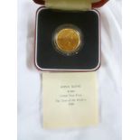 A 1980 Hong Kong Lunar Year gold 1000 dollar coin,