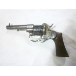 A 19th Century Lefaucheaux 7mm six-shot pin-fire revolver, with 3½" steel barrel,