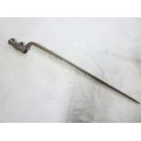 An early 19th Century steel socket bayonet with tapered blade