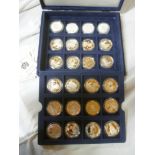 A collection of 24 silver crowns "The Queen Victoria Commemorative Coin Collection" in fitted case