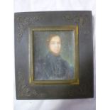 A 19th Century miniature watercolour depicting bust portrait of a bearded male,