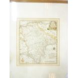 An 18th Century hand coloured map of Devonshire by T Kitchin,