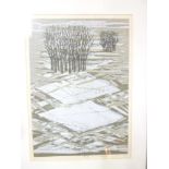 An Eastern limited edition wood block print by F Fujitu dated 1970,