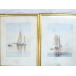 A pair of coloured limited edition prints of sailing boats after Roy Figg, No.