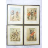 Four humorous coloured military prints by Harry Payne including "Line Regiment in Egypt - the