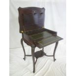 An Edwardian mahogany double opening writing desk,