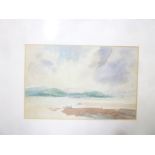 Clifford Fishwick - watercolour A view of Lelant/St Ives Bay, signed,