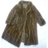 A ladies vintage fur coat by Segall of London and two various fur stoles in Harrods box