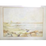 Dorcie Sykes - watercolour A view of Penzance from the Promenade, signed,