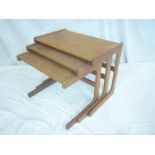 A nest of 1960' Danish teak rectangular tea tables