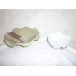 A 20th Century Chinese Song-style celadon glazed bowl and one other 20th Century Chinese bowl (2)