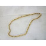 An 18ct gold rope twist necklace
