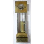 A 17th Century-style water clock with brass square dial,
