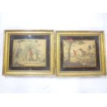 A pair of 18th Century coloured hunting engravings after F Jukes, 1790,