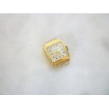 A ladies 18ct gold wristwatch with square dial by Josmar