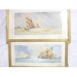 W**Stewart - watercolours Shipping scenes, signed,