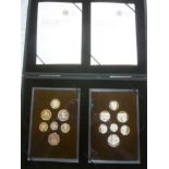 A 2008 twin silver proof coin set - "Emblems of Britain/ Royal Shield of Arms",