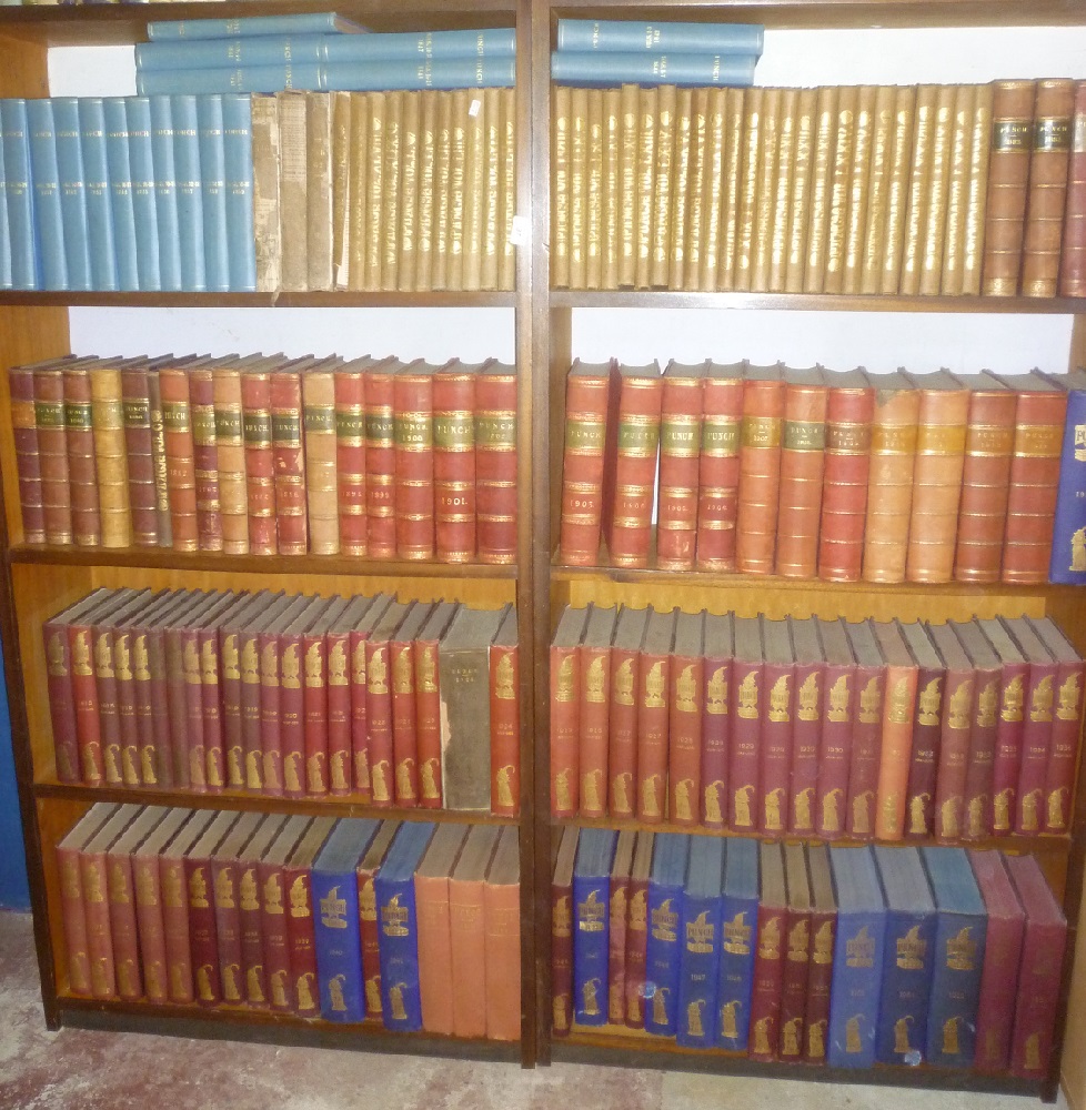 A near complete run of Punch volumes 1841 - 1958,