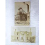 An early photographic Cornish Mining postcard of Bassett Mine and a photographic postcard of the