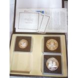 A 1979/80 Mountbatten three-piece silver coin set,