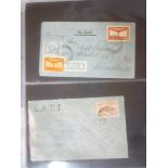 An album containing a selection of 1940's South American airmail covers and 1950's FPO mail from