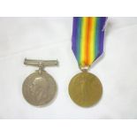 A First War pair of medals awarded to No.24074 Pte.L.Jenkin D.C.L.I.