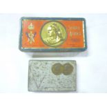 A Boer War South Africa 1900 soldiers gift tin and one other South African Second War New Year gift