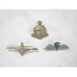 A Second War silver and enamel Airborne Forces sweethearts brooch;