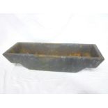 A 19th Century Cornish cast iron rectangular stepped mould for a tin ingot,