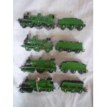 Four various GWR kit-built OO gauge locomotives and tenders including 4-2-2,