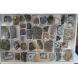 A selection of various minerals and rock specimens,