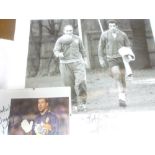 A large signed photograph of Peter Shilton 1970 and one other signed photograph of Nigel Martin (2)