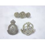 A silver-plated officers cap badge of the Middlesex Regiment,