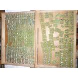 Two trays containing a large selection of Napoleonic war-gaming soldiers including figures on