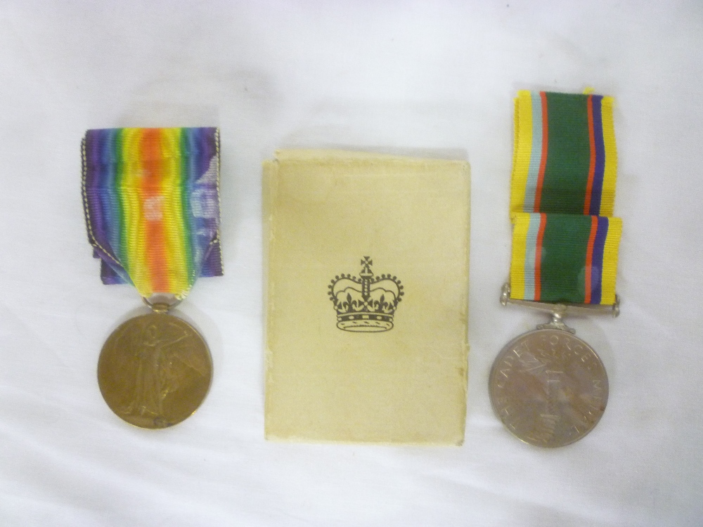 A First War Victory medal awarded to No.23418 Pte.W.T.