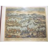An early 19th Century hand coloured engraving "The Battle of Salamanca in Spain - The Victory