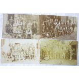 Four early photographic Cornish Mining postcards of Tin Miners including Tresavean Miners,