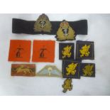 A selection of various cloth badges including two 43rd Wessex Division patches,
