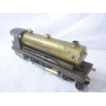 A Bowman O gauge live steam 4-4-0 brass and painted metal locomotive 12" long overall