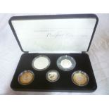 A 2007 Piedfort 5-piece proof coin set,