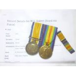 A First War pair of medals awarded to No.211159 1.A.M. W.G.