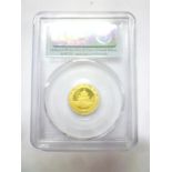 A Chinese 2010 gold panda 1/10 oz gold coin,