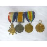 A 1914/15 Star trio of medals awarded to No.106387 Dvr.J.Carter R.F.A./R.A.