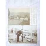 Two early Cornish mining related photographic postcards including "Tin Cart Off to Redruth Smelting