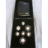 A 2008 Royal Mint silver seven piece Piedfort coin set,